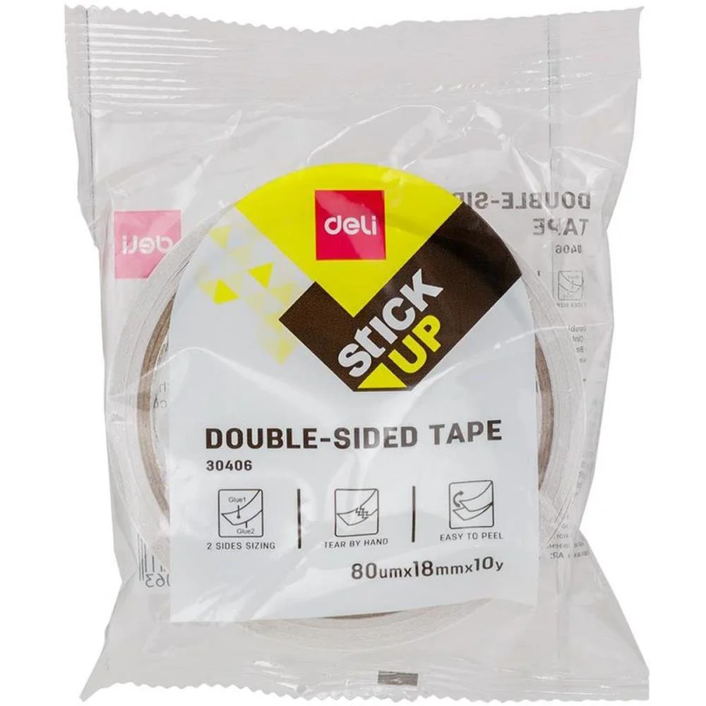 FITA DUPLA FACE DOUBLE SIDED TAPE 18MMX9,114M DELI (UNIDADE) - imagem 4