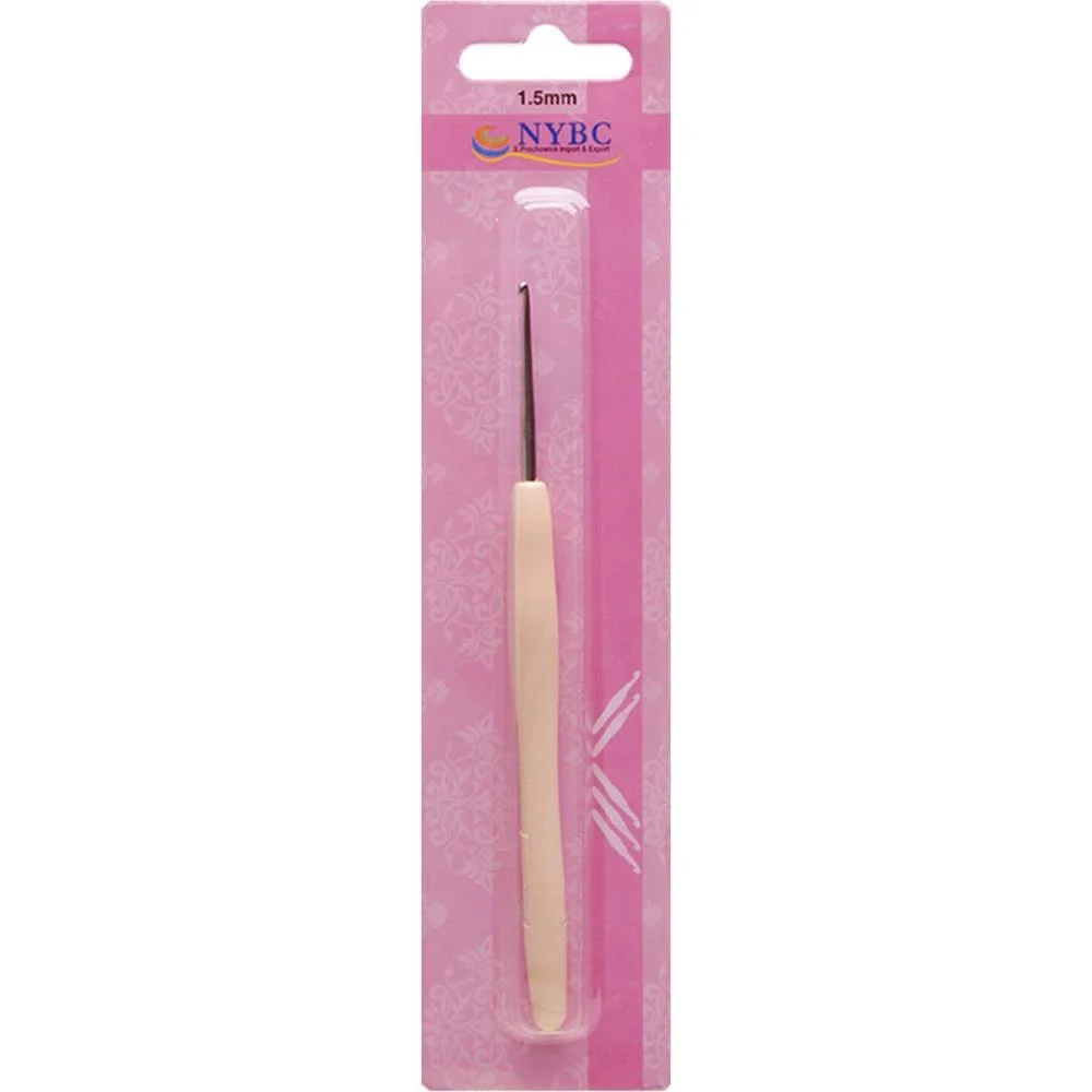 AGULHA PARA CROCHE TAM.1,5MM CABO SILICONE SALMAO NYBC (BLISTER) - imagem 2