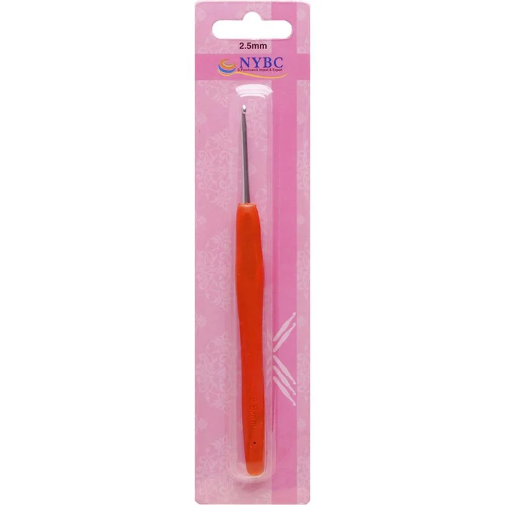 AGULHA PARA CROCHE TAM.2,5MM CABO SILICONE VERMEL NYBC (BLISTER) - imagem 3