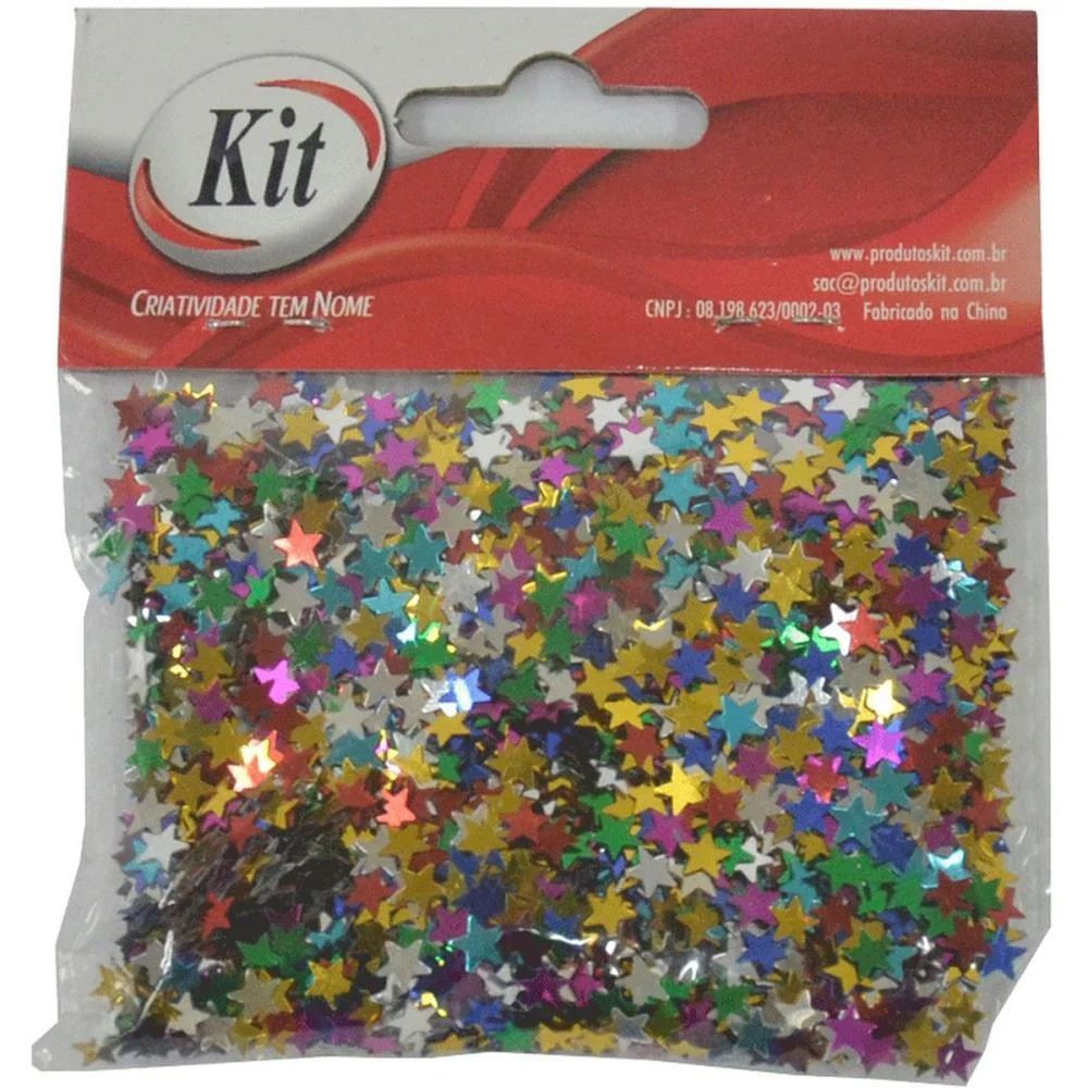 LANTEJOULA ESPECIAL ESTRELINHA METALICA 25G. (S) KIT (PACOTE) - imagem 2