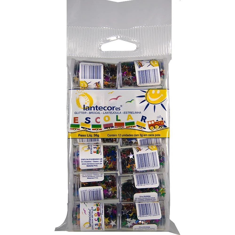 LANTEJOULA ESPECIAL ESTRELINHAS SORTIDAS POTES 3G. LANTECOR (PCT.C/12) - imagem 4