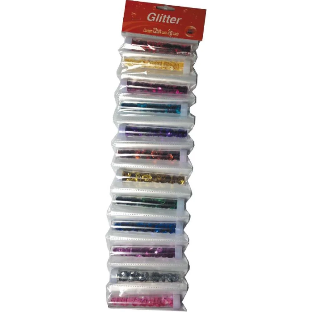 GLITTER PVC FLOR SORTIDOS 2G.CADA V.M.P. (BL.C/12) - imagem 2