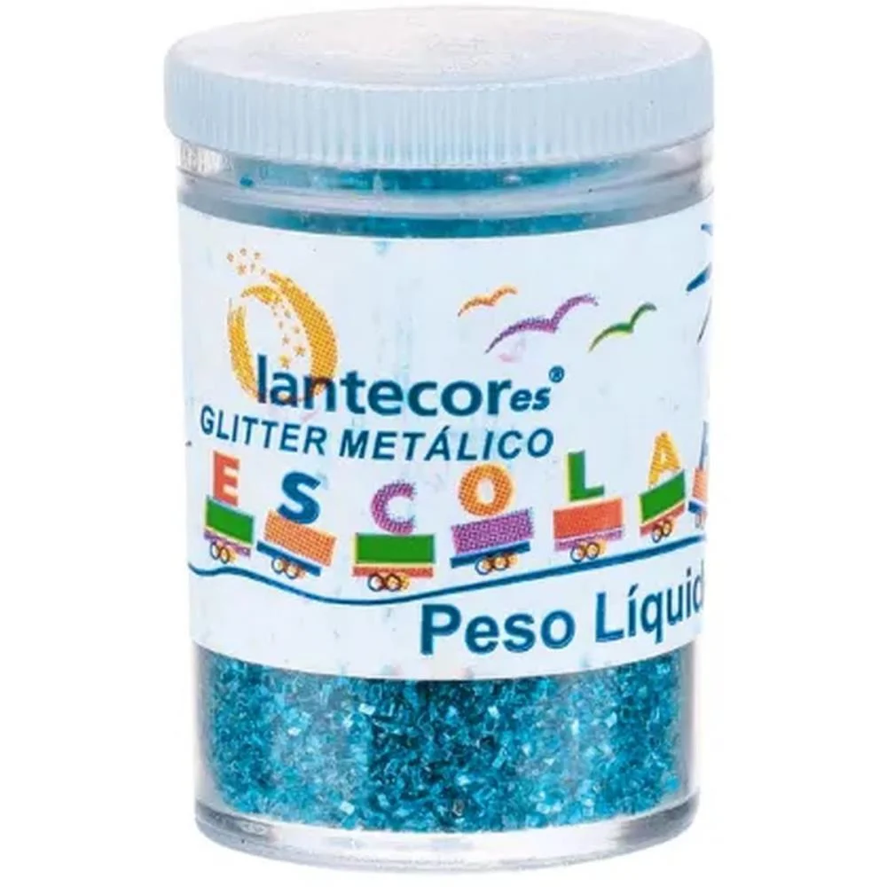 GLITTER PVC AZUL TURQUESA 3G. LANTECOR (PCT.C/12) - imagem 3