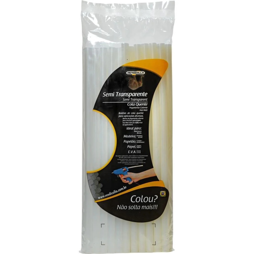 COLA QUENTE REFIL GROSSA 1KG.SEMI-TRANSP.11,2X30 RENDICOLLA (PACOTE) - imagem 2