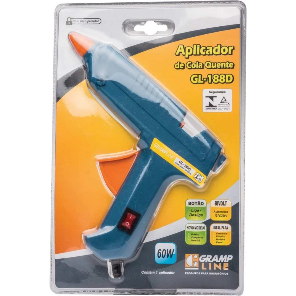 PISTOLA DE COLA QUENTE 60W SEMI-PROFISSIONAL 110/220V GRAMP LINE (UNIDADE) - imagem 4