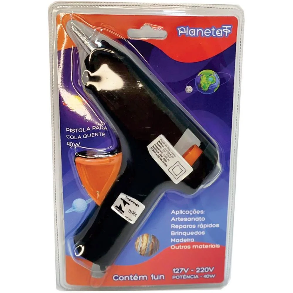 PISTOLA DE COLA QUENTE 40W GRANDE BIVOLT PRETA V.M.P. (UNIDADE) - imagem 3