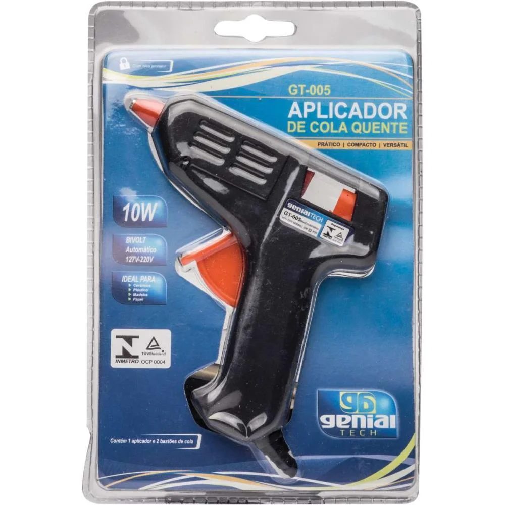 PISTOLA DE COLA QUENTE 10W GENIAL TECH GT-005 BIVOLT GRAMP LINE (UNIDADE) - imagem 4