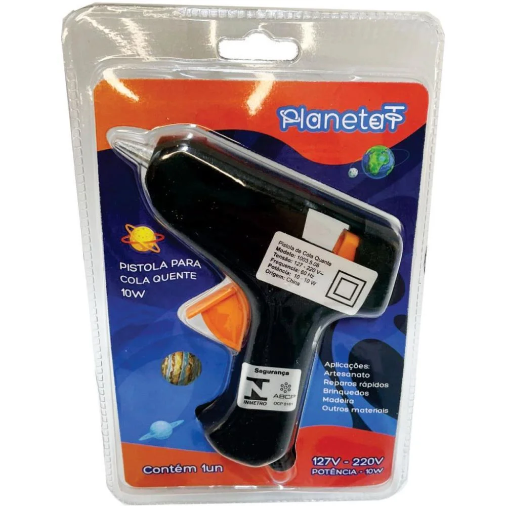 PISTOLA DE COLA QUENTE 10W PEQUENA BIVOLT PRETA V.M.P. (UNIDADE) - imagem 2