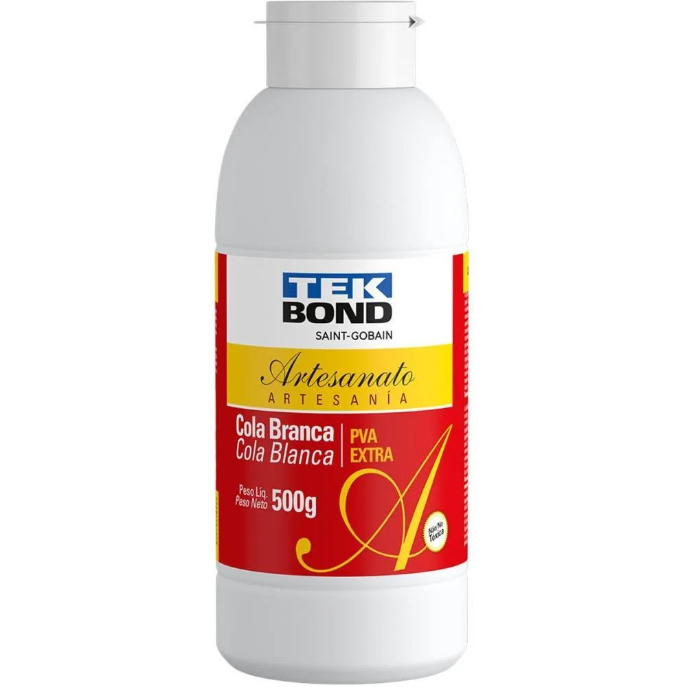 COLA PARA ARTESANATO BRANCA EXTRA 500G TEKBOND (UNIDADE) - imagem 2