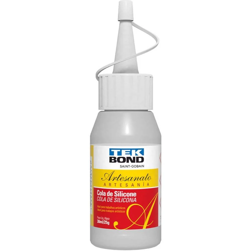 COLA PARA ARTESANATO SILICONE LIQUIDA 25G/30ML. TEKBOND (CX.C/12) - imagem 2