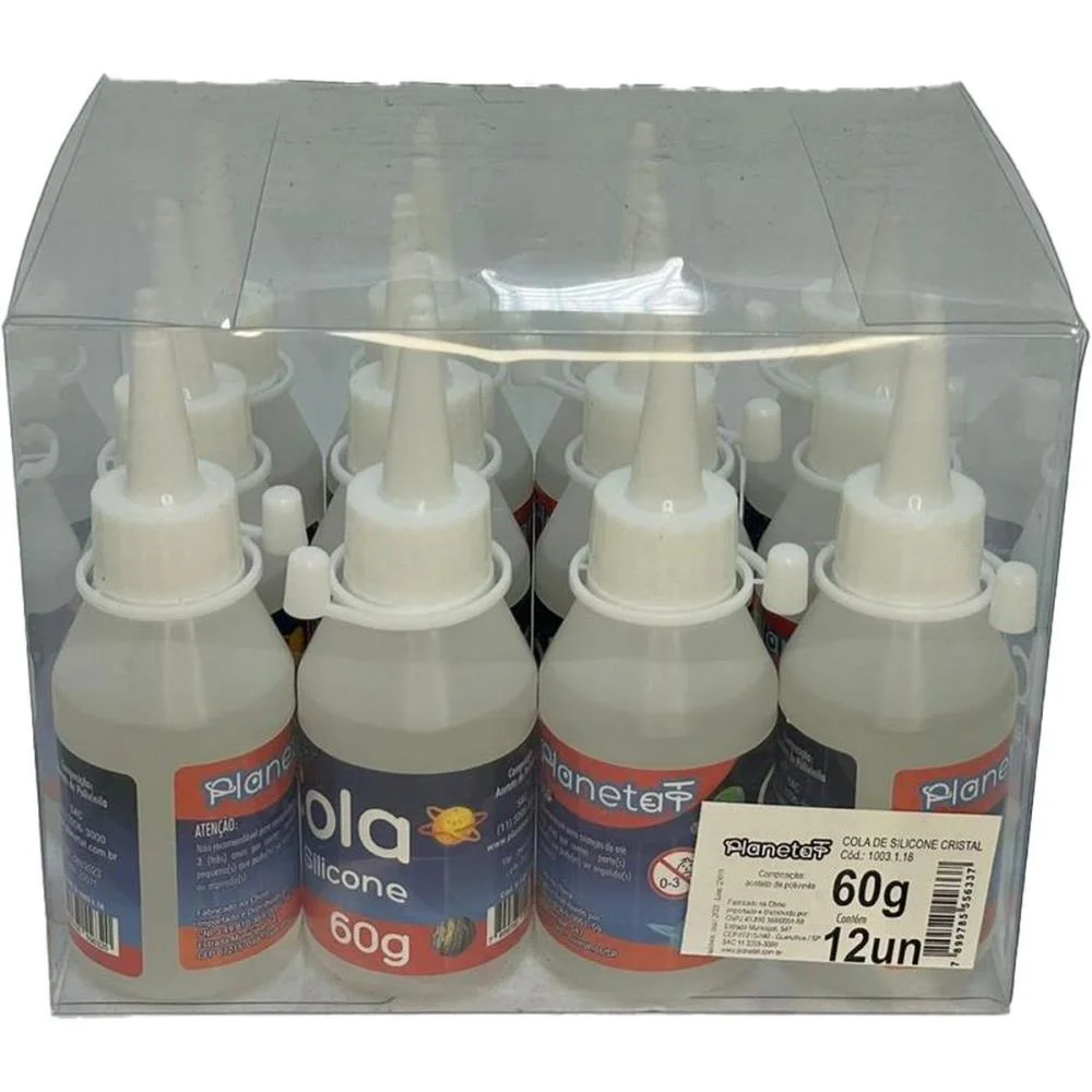 COLA PARA ARTESANATO SILICONE 60G. CRISTAL V.M.P. (CX.C/12) - imagem 4