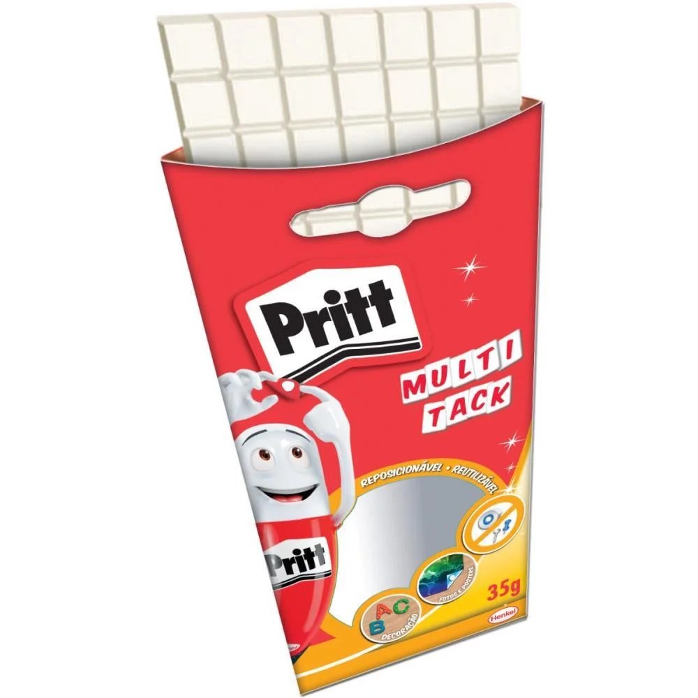COLA DE ALTA RESISTENCIA PRITT MULTITACK 35G P/ FIXACAO HENKEL (BLISTER) - imagem 3