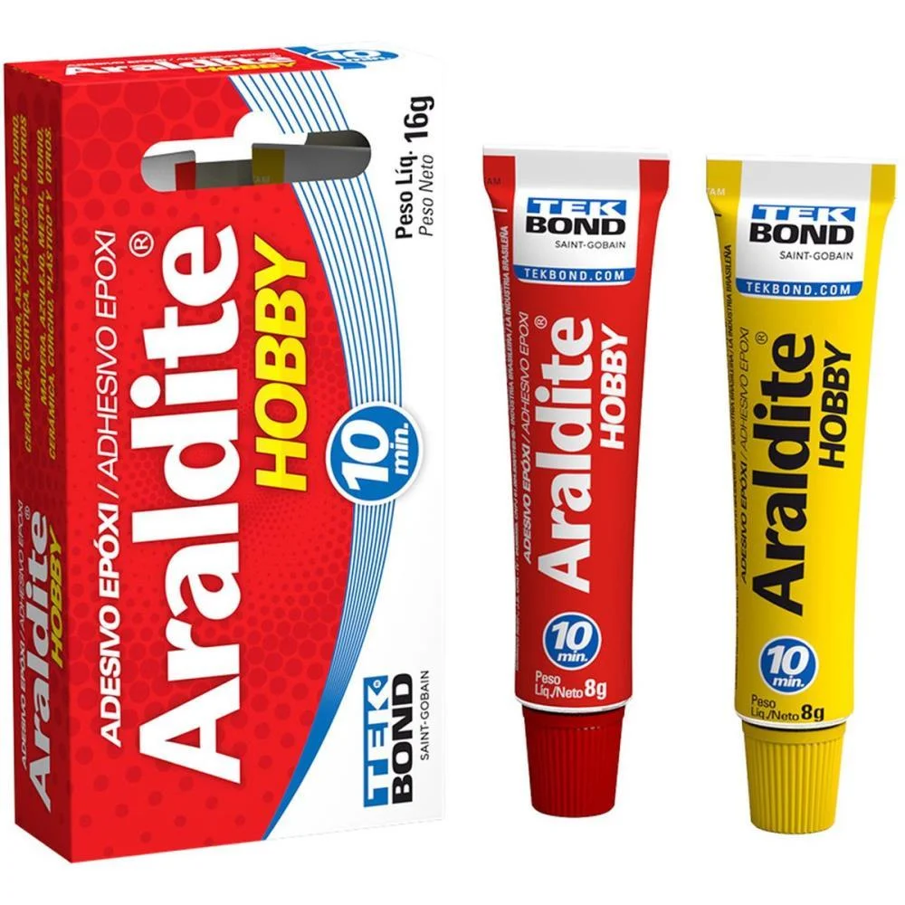 COLA DE ALTA RESISTENCIA ARALDITE HOBBY 16G. TEKBOND (CX.C/06) - imagem 3