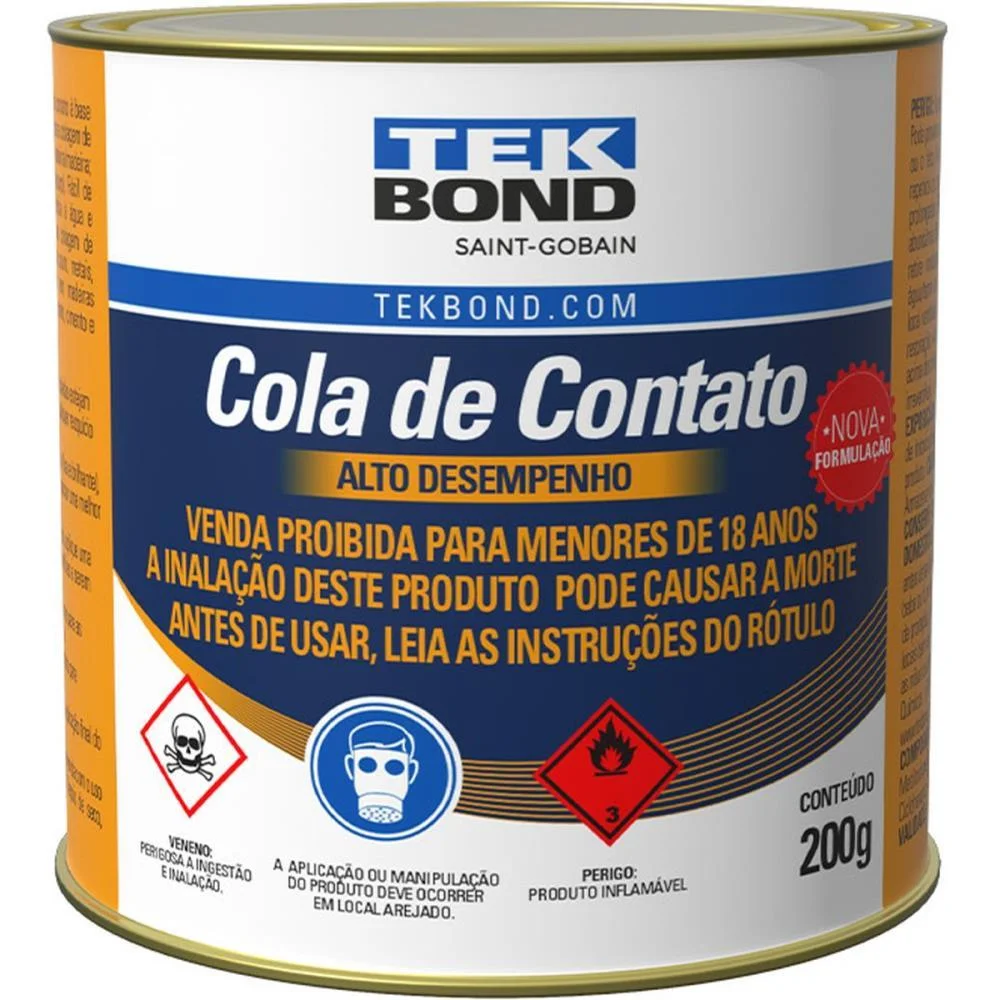 COLA DE ALTA RESISTENCIA COLA DE CONTATO 200G TEKBOND (UNIDADE) - imagem 3