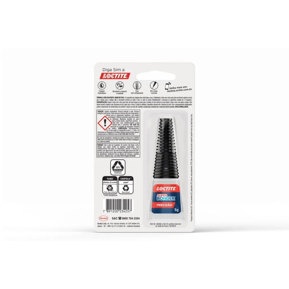 COLA ADESIVO INSTANTANEO SUPER BONDER PRECISAO 5G LOCTI HENKEL (UNIDADE) - imagem 4