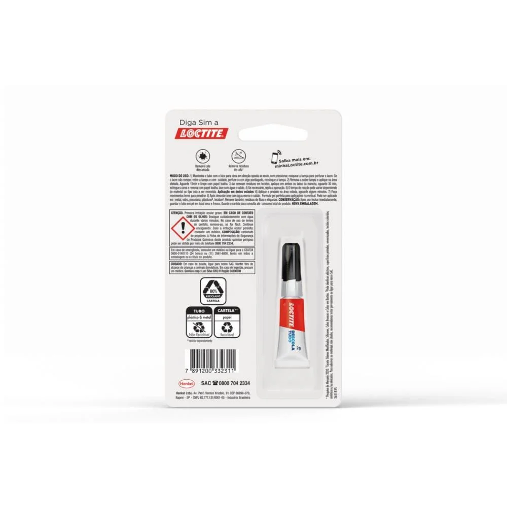 COLA ADESIVO INSTANTANEO LOCTITE DESCOLA TUDO 2G HENKEL (UNIDADE) - imagem 4