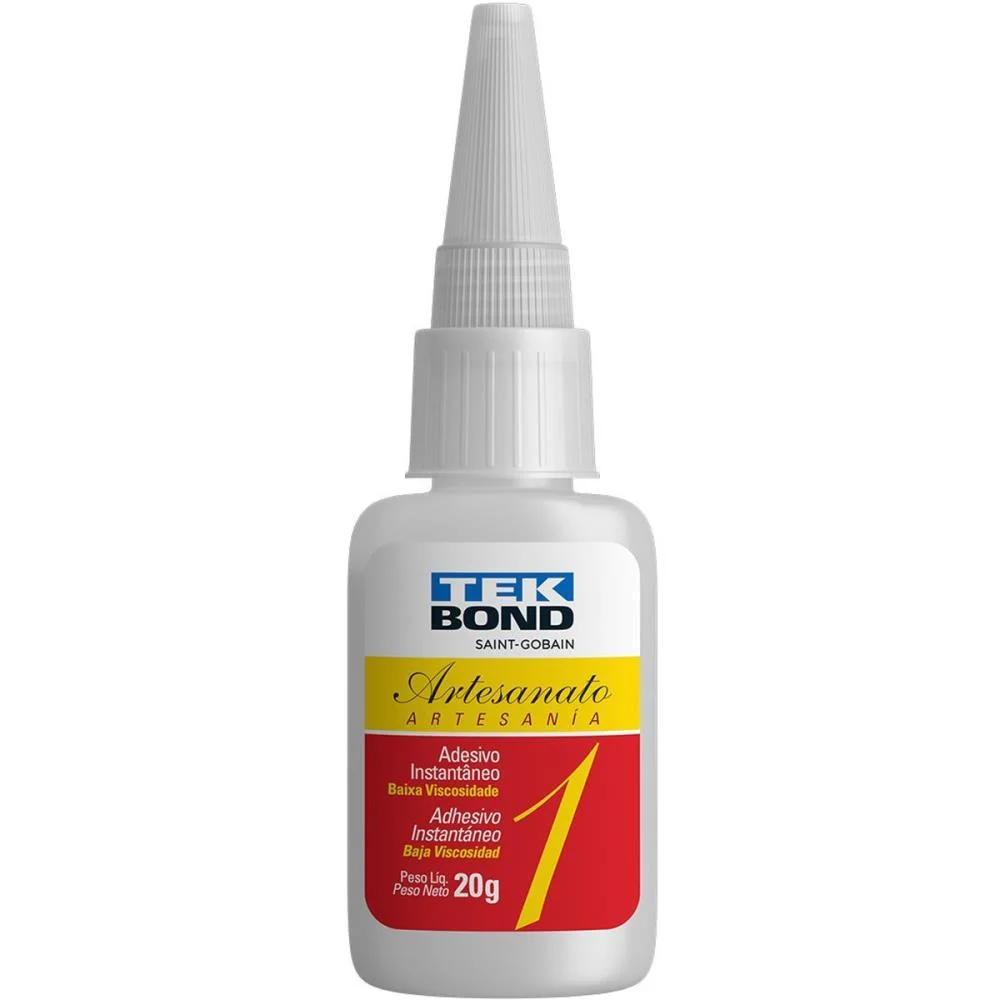 COLA ADESIVO INSTANTANEO ARTESANATO 1 20G TEKBOND (CX.C/10) - imagem 4