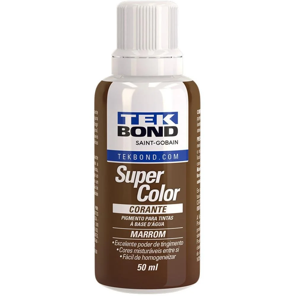 CORANTE LIQUIDO PARA TINTA MARROM 50ML. TEKBOND (UNIDADE) - imagem 2