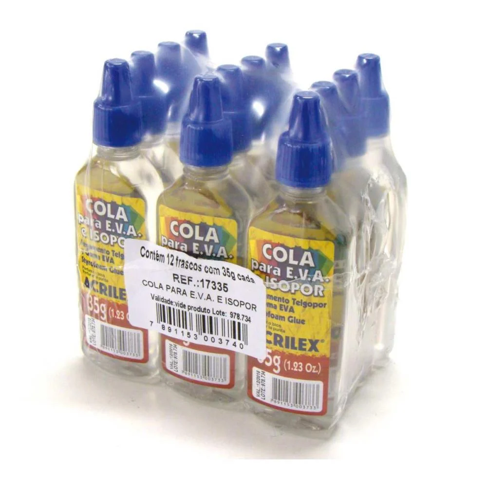 COLA PARA ISOPOR ISOPOR E EVA 35G ACRILEX (PCT.C/12) - imagem 4