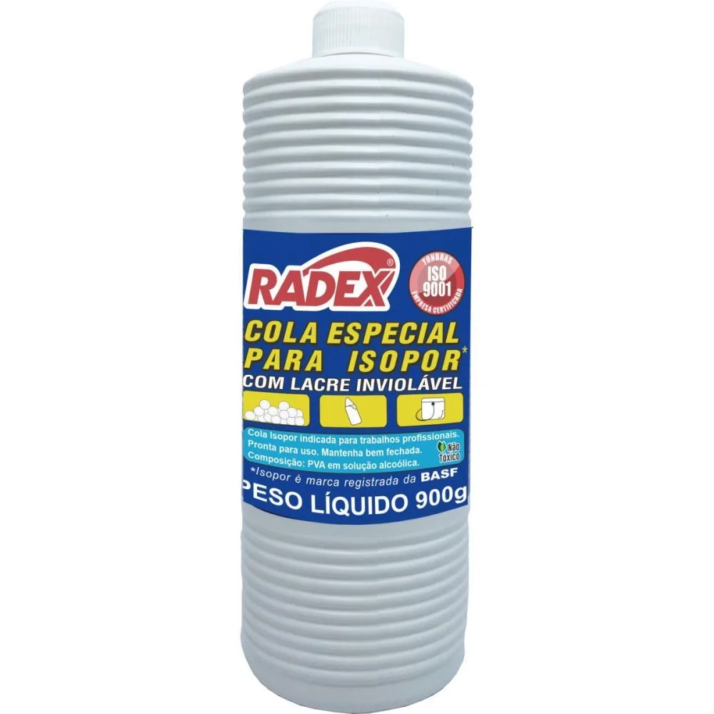 COLA PARA ISOPOR ASUPER ISOPOR 900G. RADEX (UNIDADE) - imagem 2