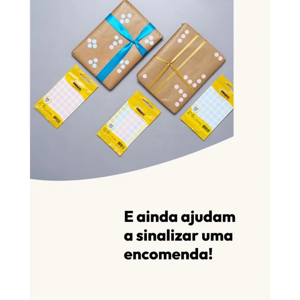 ETIQUETA REDONDA TP-12 COLORIDA PASTEL RED. 12M PIMACO (CT.C/210) - imagem 5