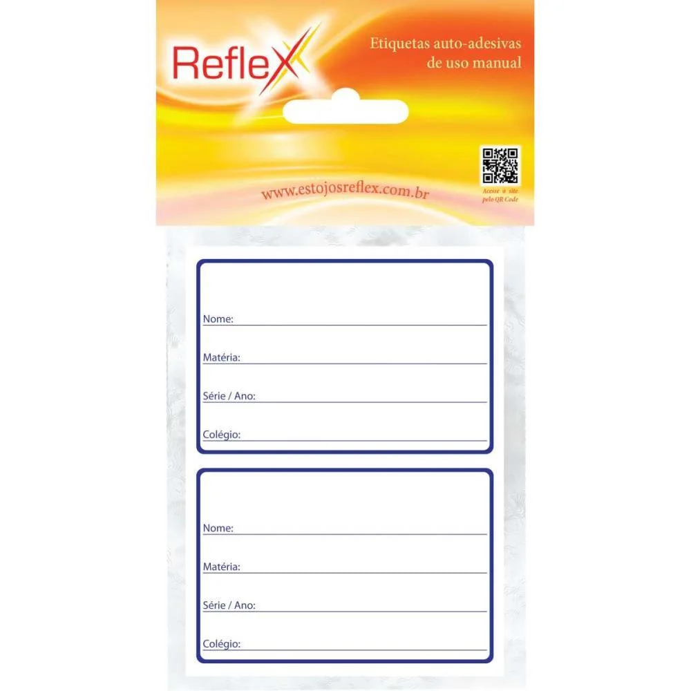 ETIQUETA ESCOLAR TARJA AZUL 50X80CM. REFLEX (CT.C/08) - imagem 3