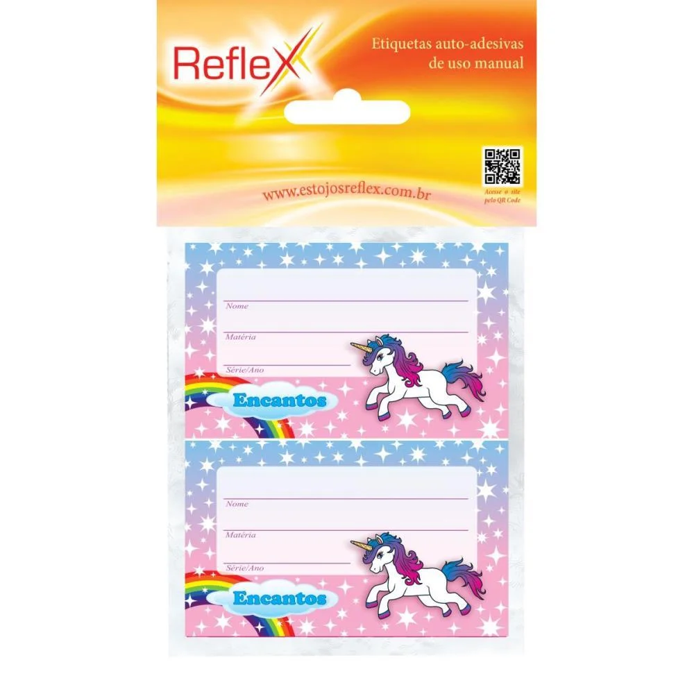 ETIQUETA ESCOLAR DECORADA FEMININA 50X80CM. REFLEX (PCT.C/08) - imagem 3