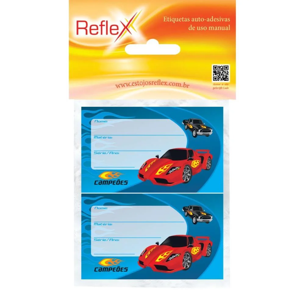 ETIQUETA ESCOLAR DECORADA MASCULINO 50X80CM. REFLEX (PCT.C/08) - imagem 3