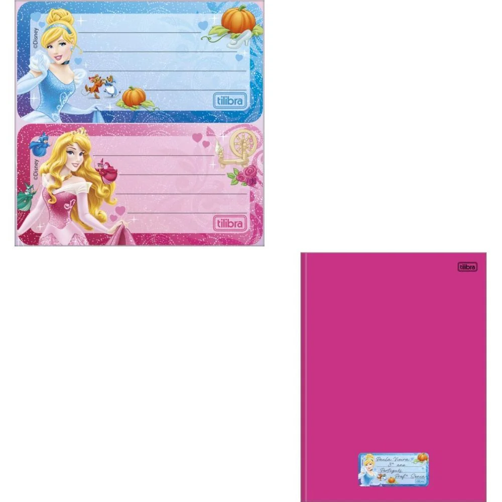 ETIQUETA ESCOLAR DECORADA PRINCESAS C/8ETIQ. 100X208MM TILIBRA (PCT.C/10) - imagem 4