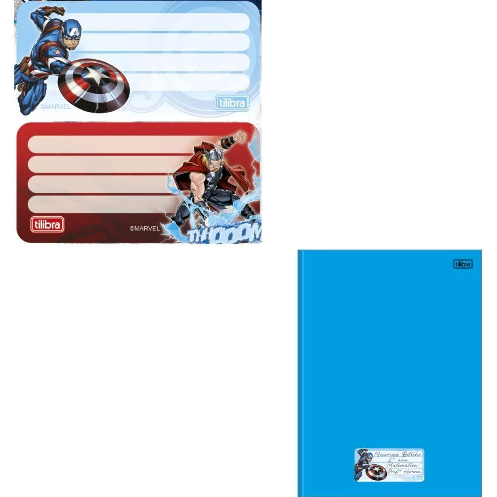 ETIQUETA ESCOLAR DECORADA AVENGERS C/8ETIQ. 100X208MM TILIBRA (PCT.C/10) - imagem 3