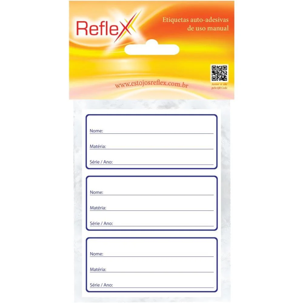ETIQUETA ESCOLAR PAUTADA AZUL P 35X80CM REFLEX (CT.C/12) - imagem 2