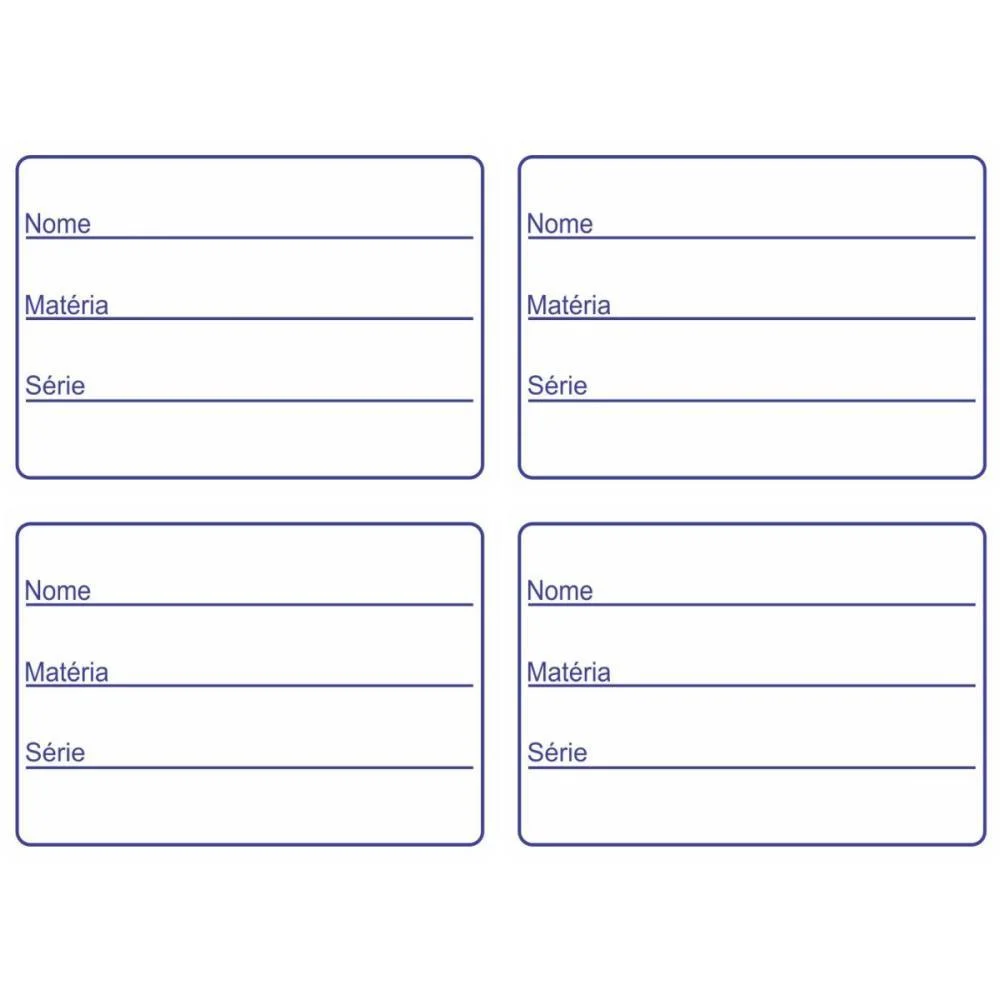 ETIQUETA ESCOLAR TARJA AZUL 40X60MM. GRESPAN (CT.C/08) - imagem 3