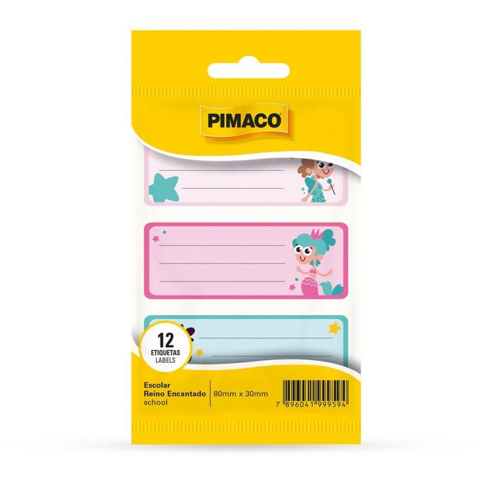 ETIQUETA ESCOLAR REINO ENCANTADO 80X30MM 4FLS PIMACO (CT.C/03) - imagem 2