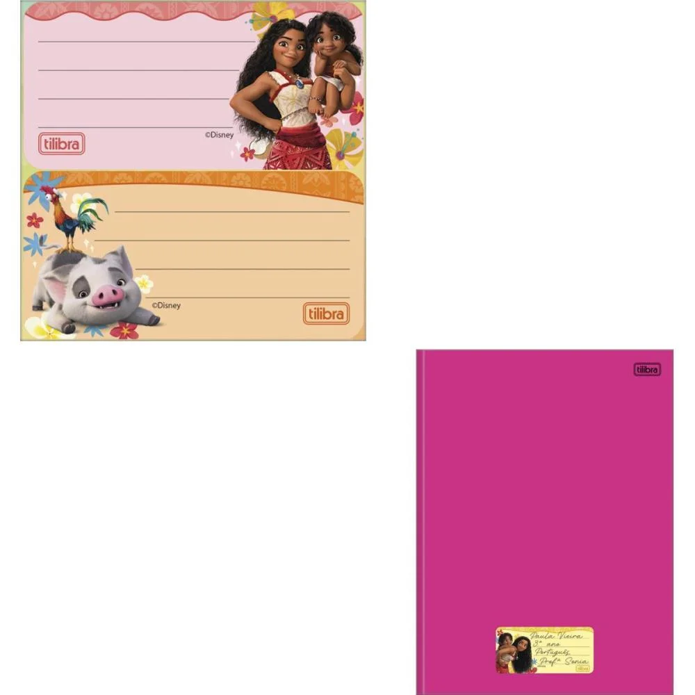 ETIQUETA ESCOLAR DECORADA MOANA C/8ETIQ. 100X208MM TILIBRA (PCT.C/10) - imagem 3