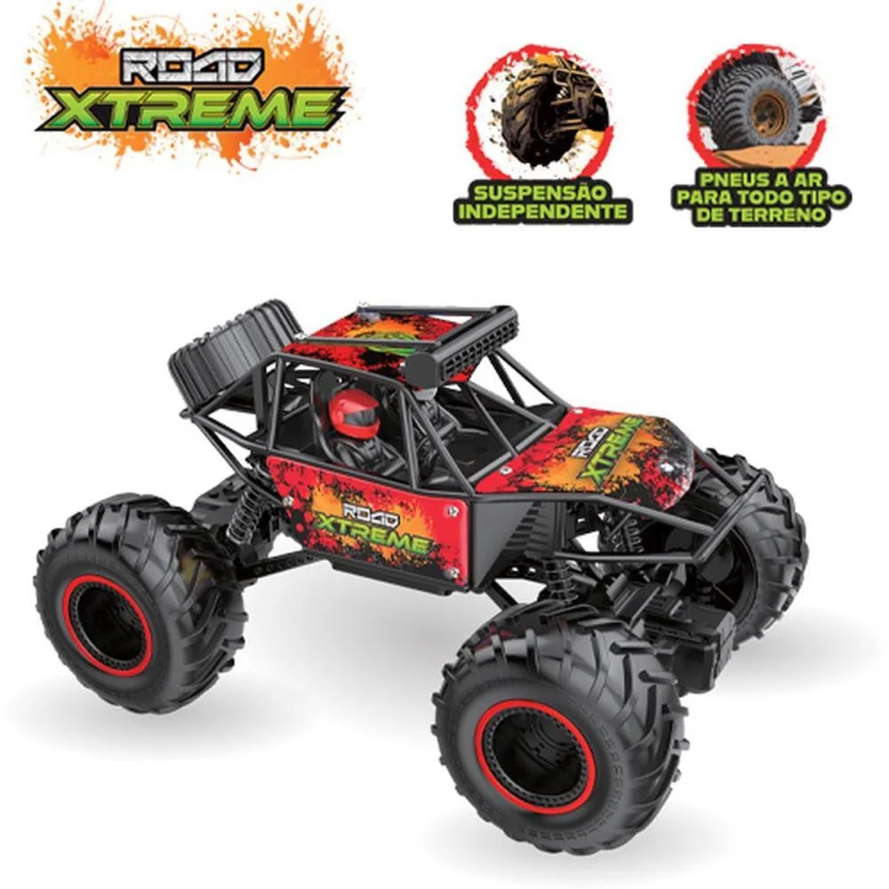 CARRINHO CONTROLE REMOTO ROAD EXTREME C/BAT.RECAR. PT POLIBRINQ (UNIDADE) - imagem 4