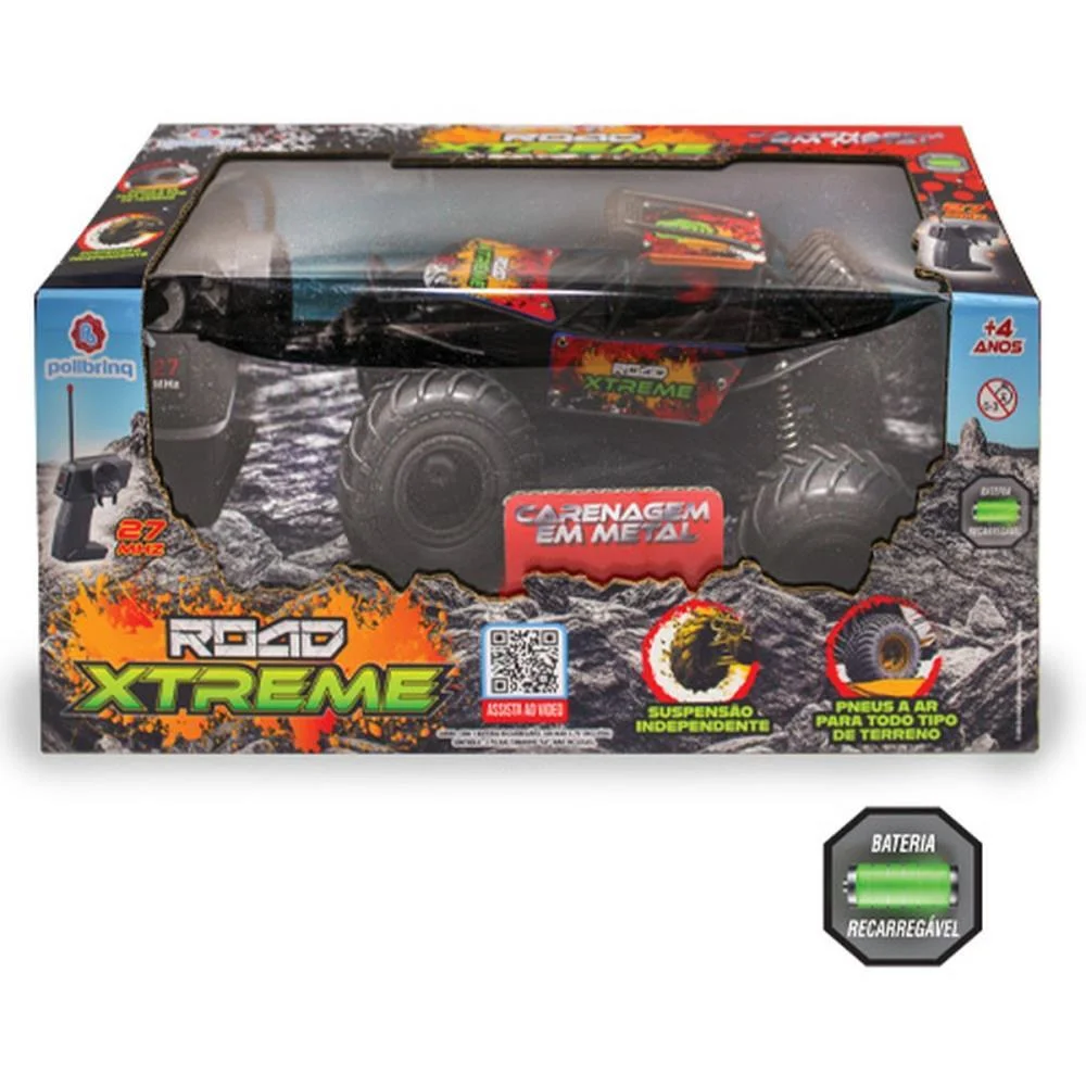 CARRINHO CONTROLE REMOTO ROAD EXTREME C/BAT.RECAR. PT POLIBRINQ (UNIDADE) - imagem 6