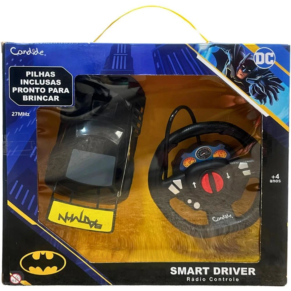 CARRINHO CONTROLE REMOTO BATMAN SMART DRIVER 3FUNC/PILH CANDIDE (UNIDADE) - imagem 4