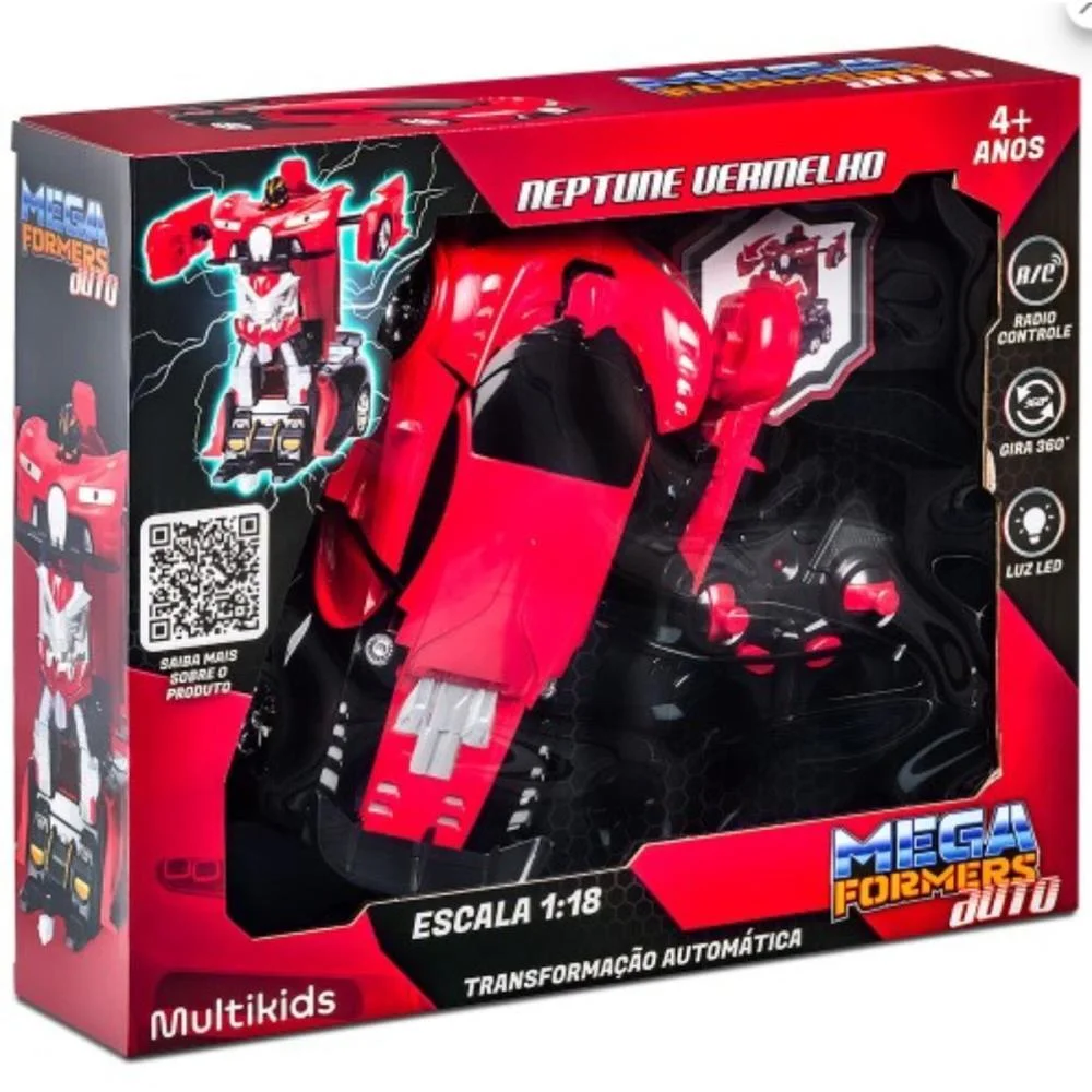 CARRINHO CONTROLE REMOTO MEGAFORMERS NEPTUNE R/C 1:18VM MULTIKIDS (UNIDADE) - imagem 4