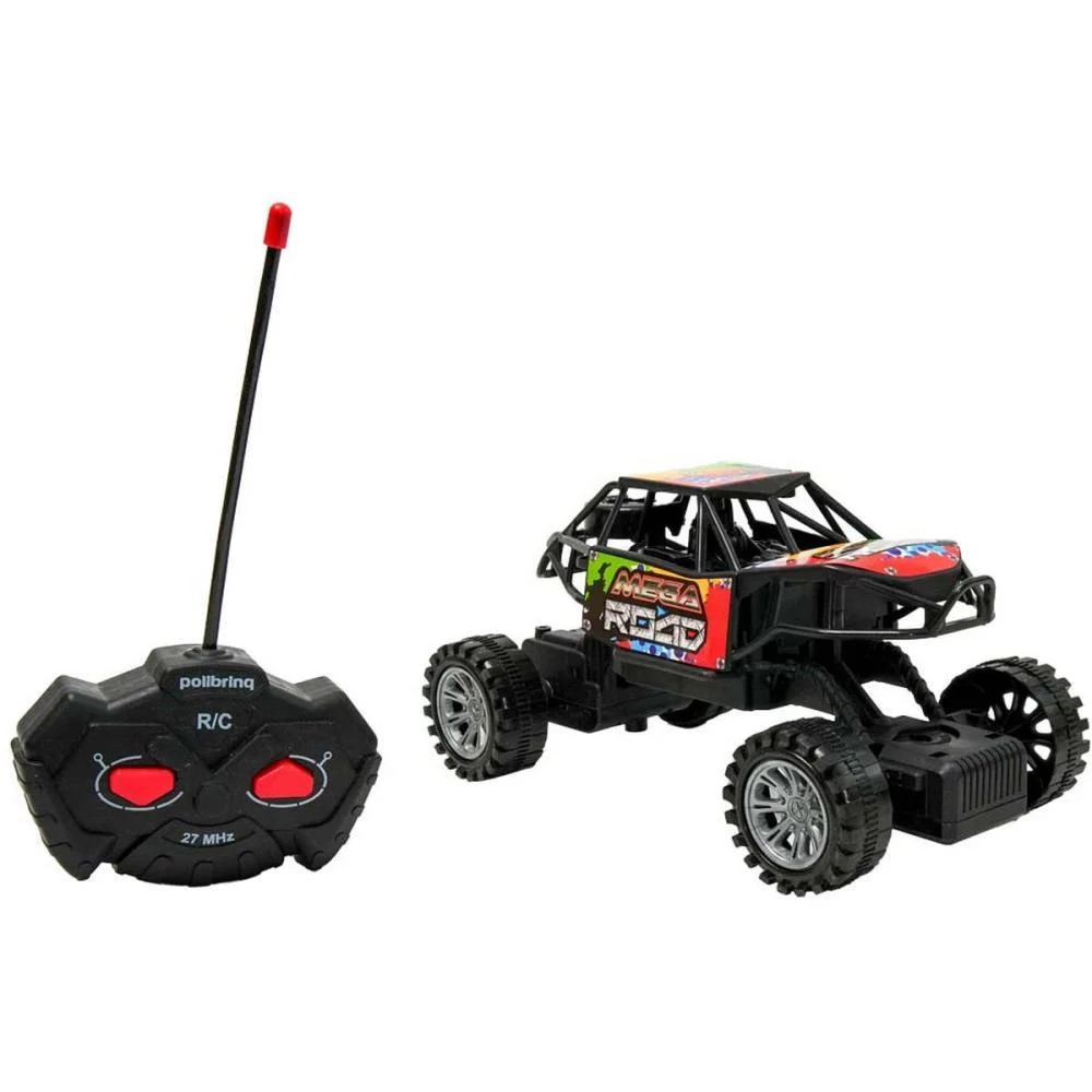 CARRINHO CONTROLE REMOTO MEGA ROAD RACING 2FUNC/PILHA POLIBRINQ (UNIDADE) - imagem 3