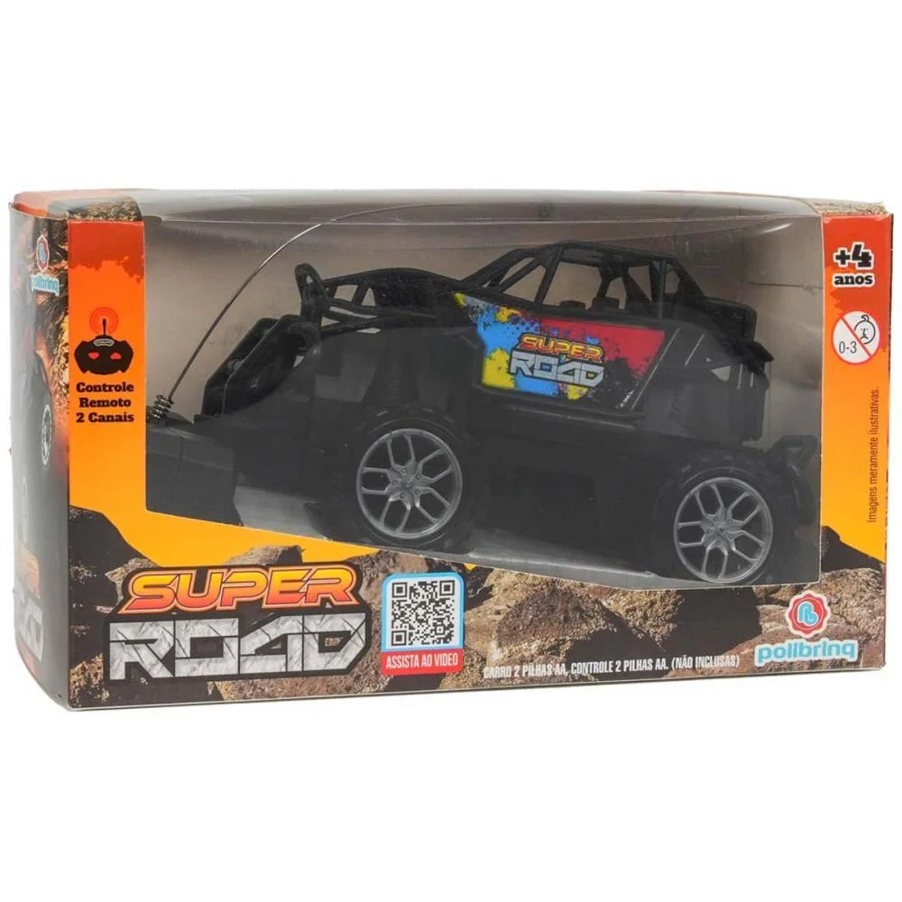 CARRINHO CONTROLE REMOTO SUPER ROAD CROSS 2FUNC/PILHA POLIBRINQ (UNIDADE) - imagem 4