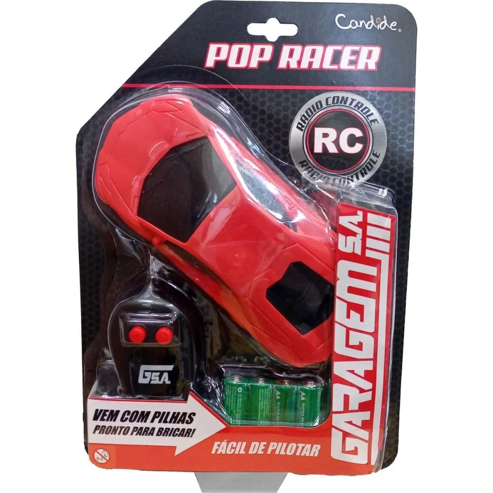 CARRINHO CONTROLE REMOTO POP RACER GARAGEM SA 3FUN/PILH CANDIDE (UNIDADE) - imagem 5