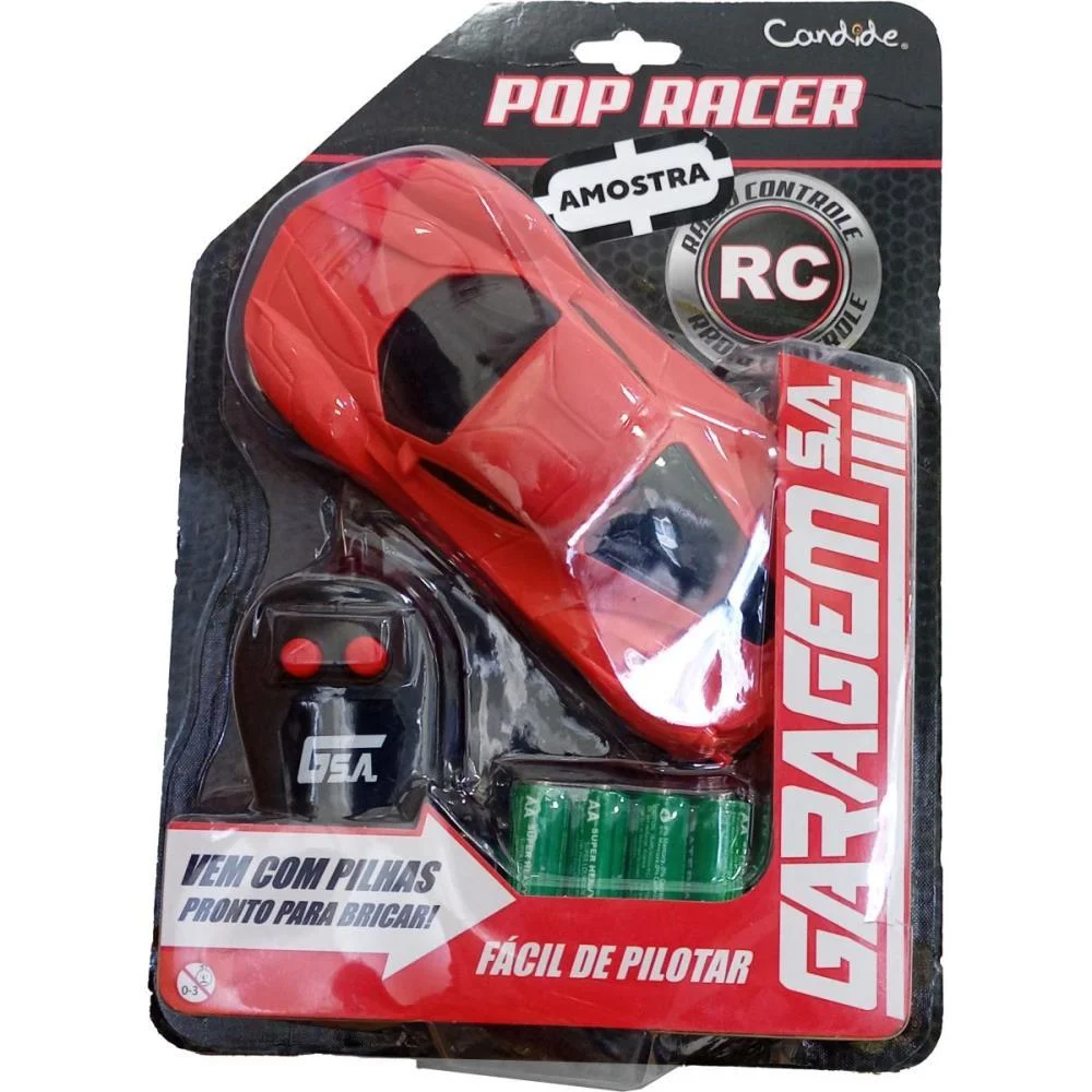 CARRINHO CONTROLE REMOTO POP RACER GARAGEM SA 3FUN/PILH CANDIDE (UNIDADE) - imagem 6