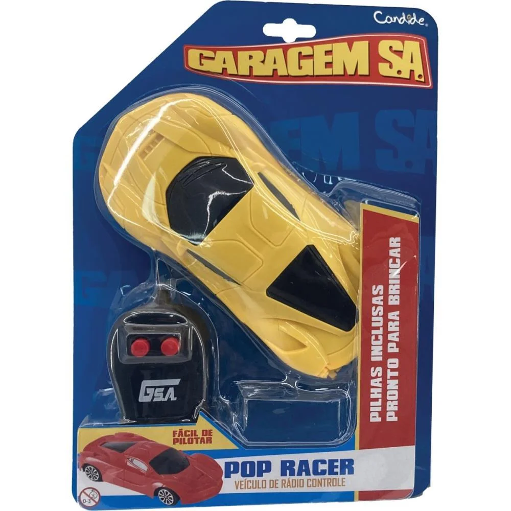CARRINHO CONTROLE REMOTO POP RACER GARAGEM SA 3FUN/PILH CANDIDE (UNIDADE) - imagem 8