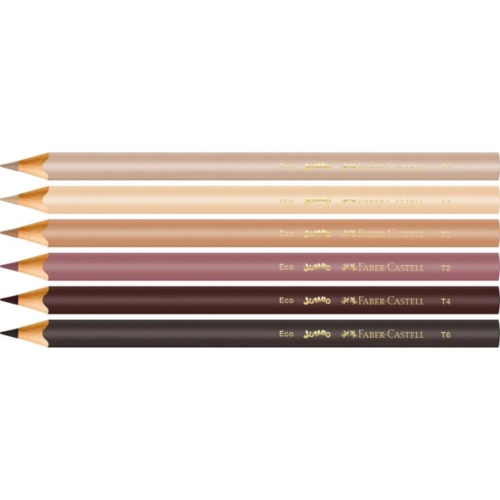 LAPIS DE COR JUMBO CARAS E CORES 6CORES FABER-CASTELL (PCT.C/12) - imagem 4