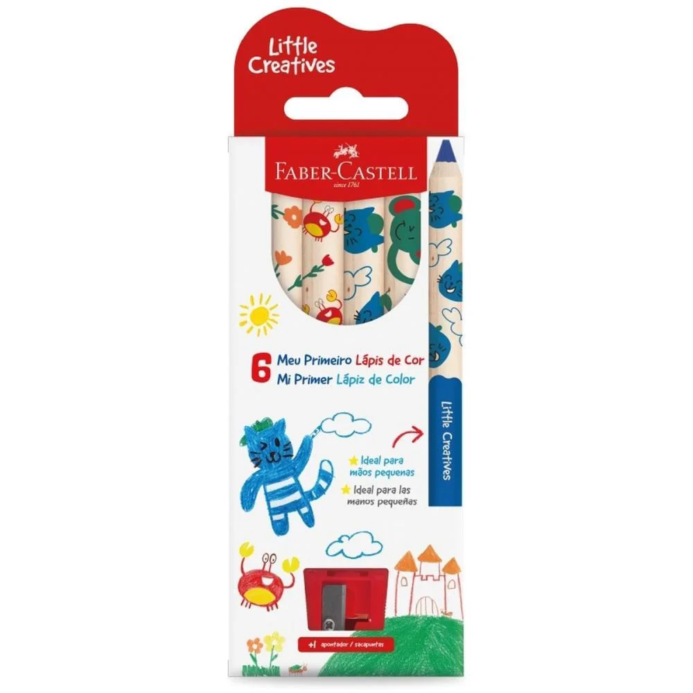 LAPIS DE COR JUMBO MEU PRIMEIRO LAPIS 6 CORES FABER-CASTELL (PCT.C/06) - imagem 2