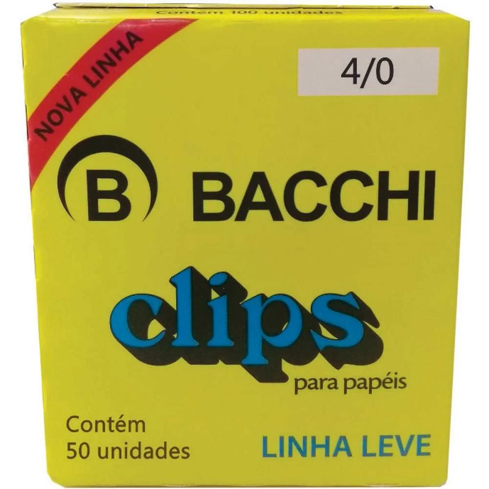 CLIPE GALVANIZADO ACO 4/0 LINHA LEVE C/50 UNID. BACCHI (PCT.C/10) - imagem 4