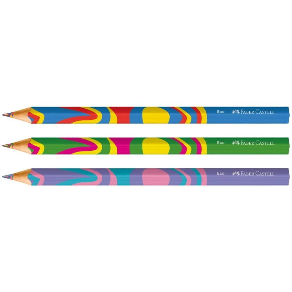 LAPIS DE COR JUMBO FANTASY COLOURS CARTELA C/3 FABER-CASTELL (PCT.C/12) - imagem 3