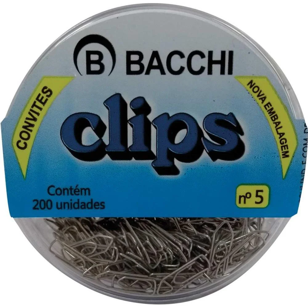 CLIPE COLORIDO REF.5 MINI PRATEADO C/200UNID. BACCHI (PCT.C/10) - imagem 4
