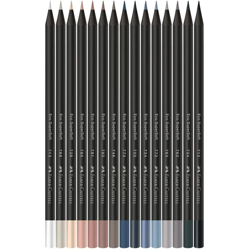 LAPIS DE COR REDONDO SUPERSOFT 15 CORES NEUTRAS FABER-CASTELL (PCT.C/12) - imagem 4
