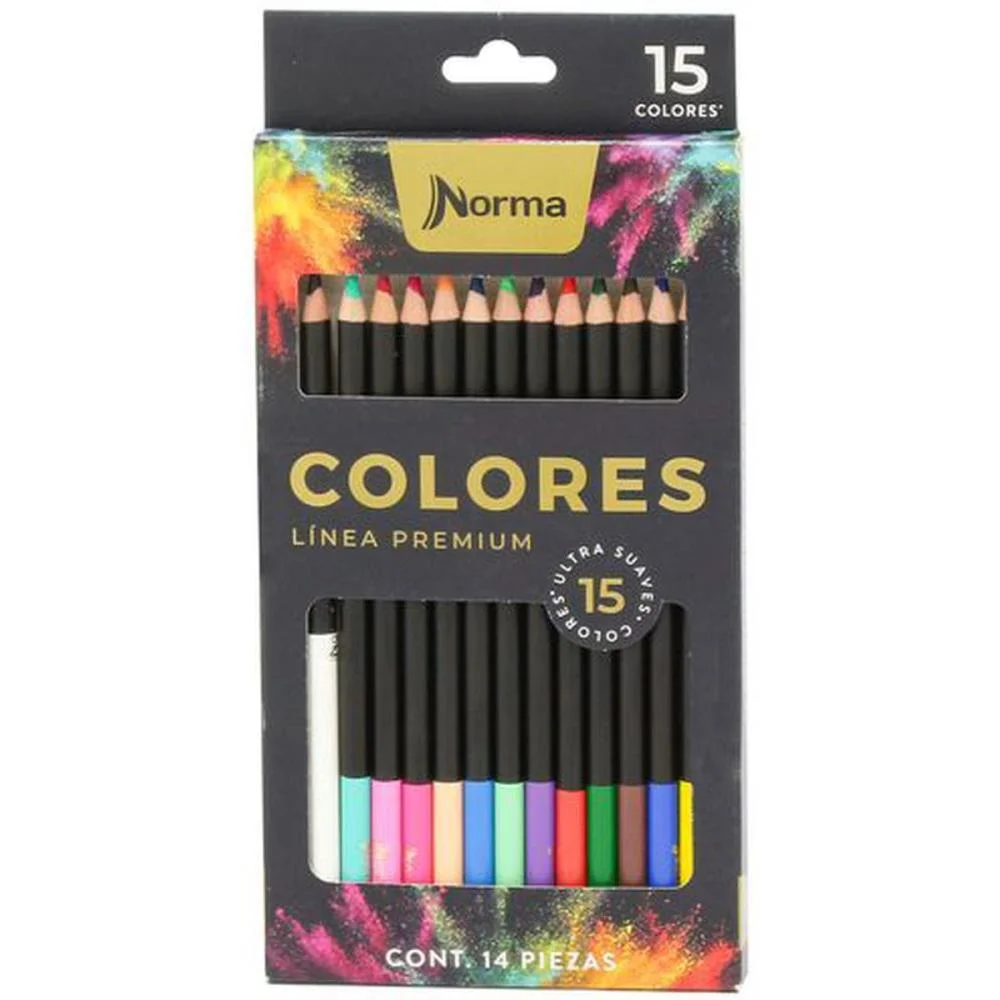 LAPIS DE COR REDONDO NORMA PREMIUM 15 CORES MAXCRIL (UNIDADE) - imagem 2